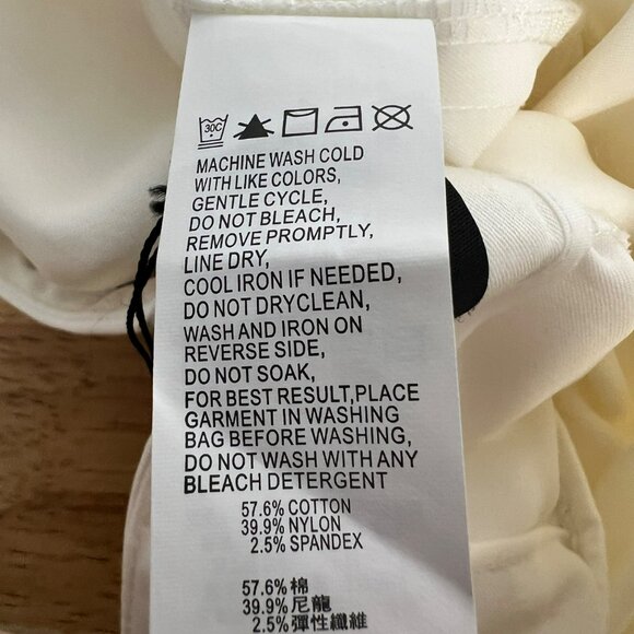 G2000 Woman Skinny Capri Pants Cuffed Off White Size 38 Waist New - Picture 8 of 9